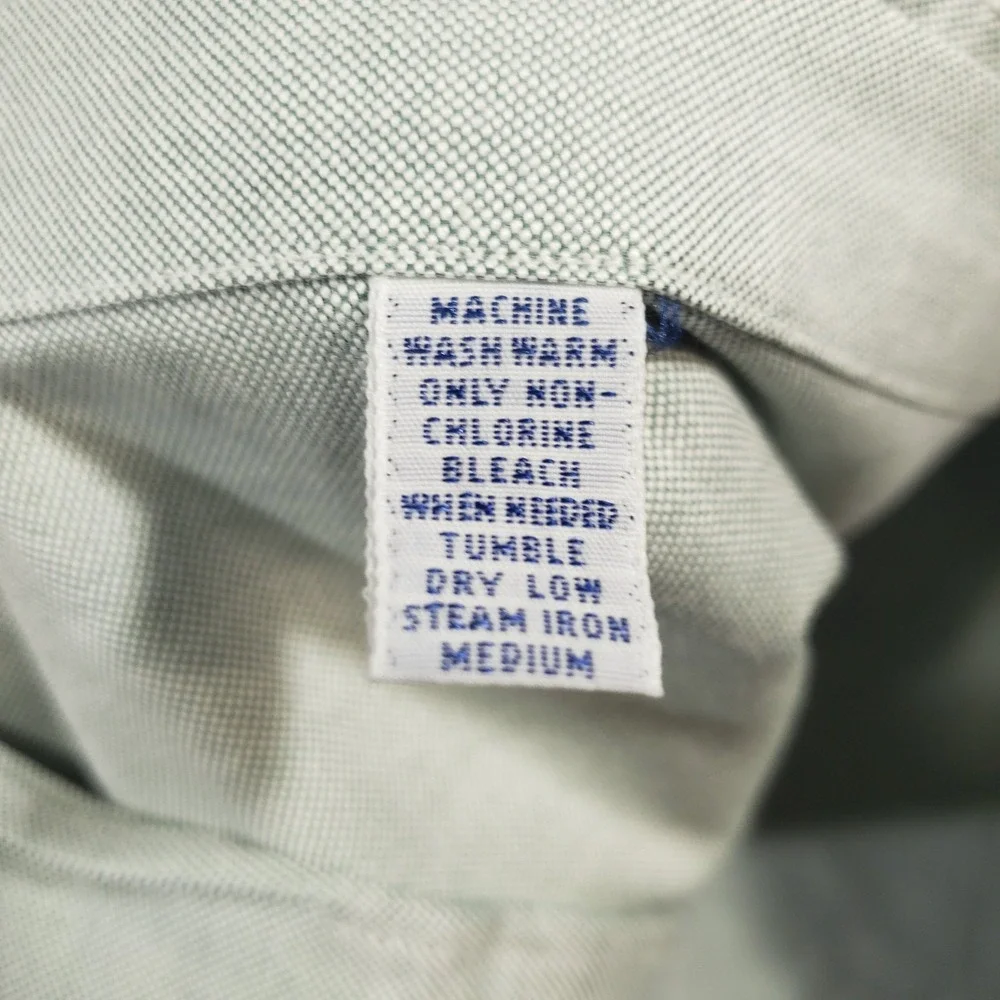 Polo Ralph Lauren NOS Vintage‎ Yarmouth Shirt 17.5 - 34 Green Jacquard Cotton